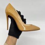 Christian Louboutin Pigalle Pump Heels Patent Nude
