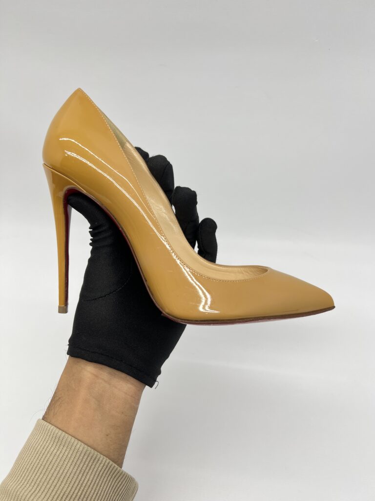 Christian Louboutin Pigalle Pump Heels Patent Nude
