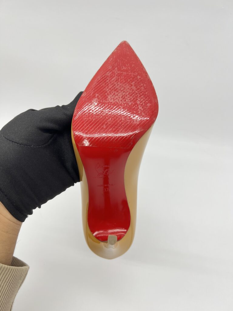 Christian Louboutin Pigalle Pump Heels Patent Nude