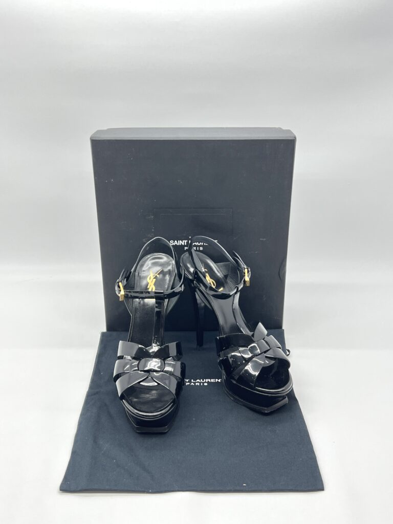 Saint Laurent Tribute Heels Shint Black