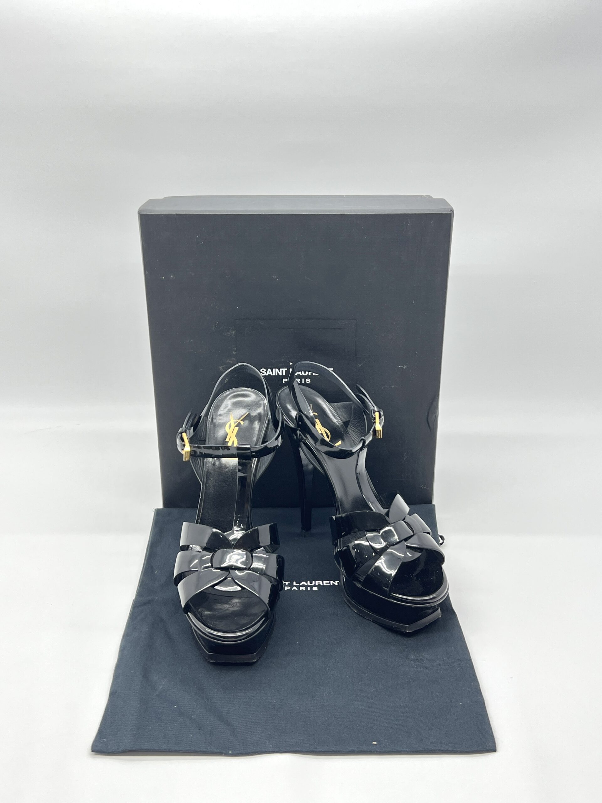 Saint Laurent Tribute Heels Shint Black
