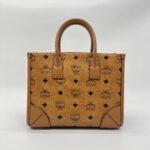 MCM Munchel Small Tote Visetos Canvas Cognac