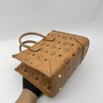 MCM Munchel Small Tote Visetos Canvas Cognac