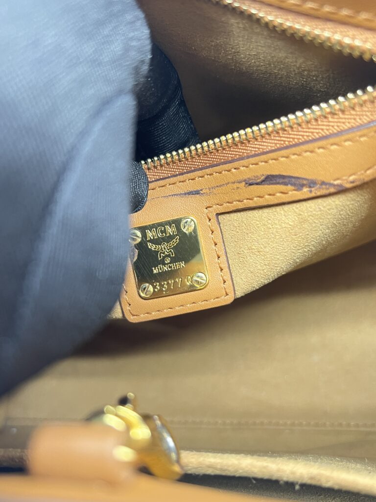 MCM Munchel Small Tote Visetos Canvas Cognac