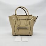 Celine Micro Luggage Taupe SHW