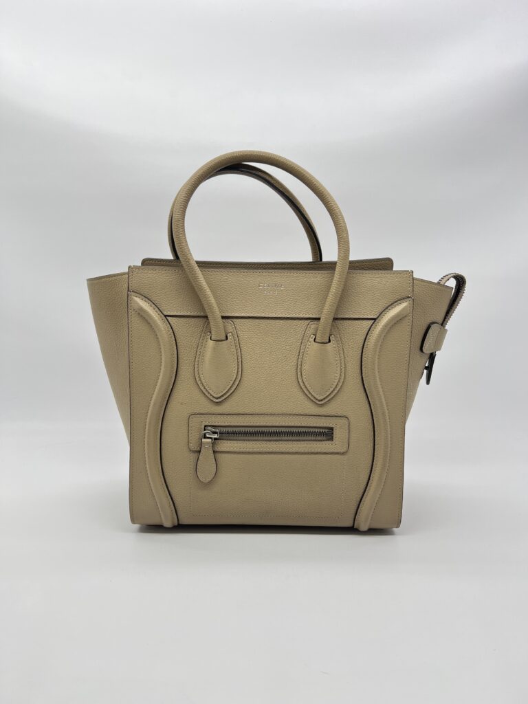 Celine Micro Luggage Taupe SHW