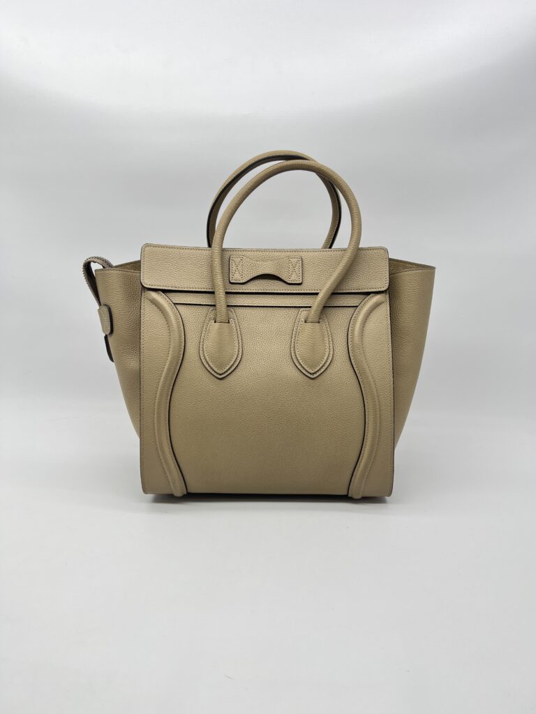 Celine Micro Luggage Taupe SHW