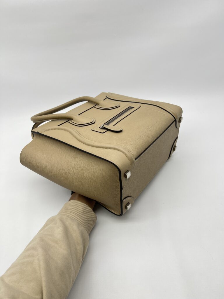 Celine Micro Luggage Taupe SHW