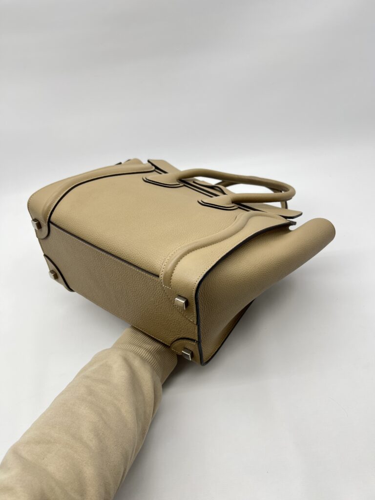 Celine Micro Luggage Taupe SHW