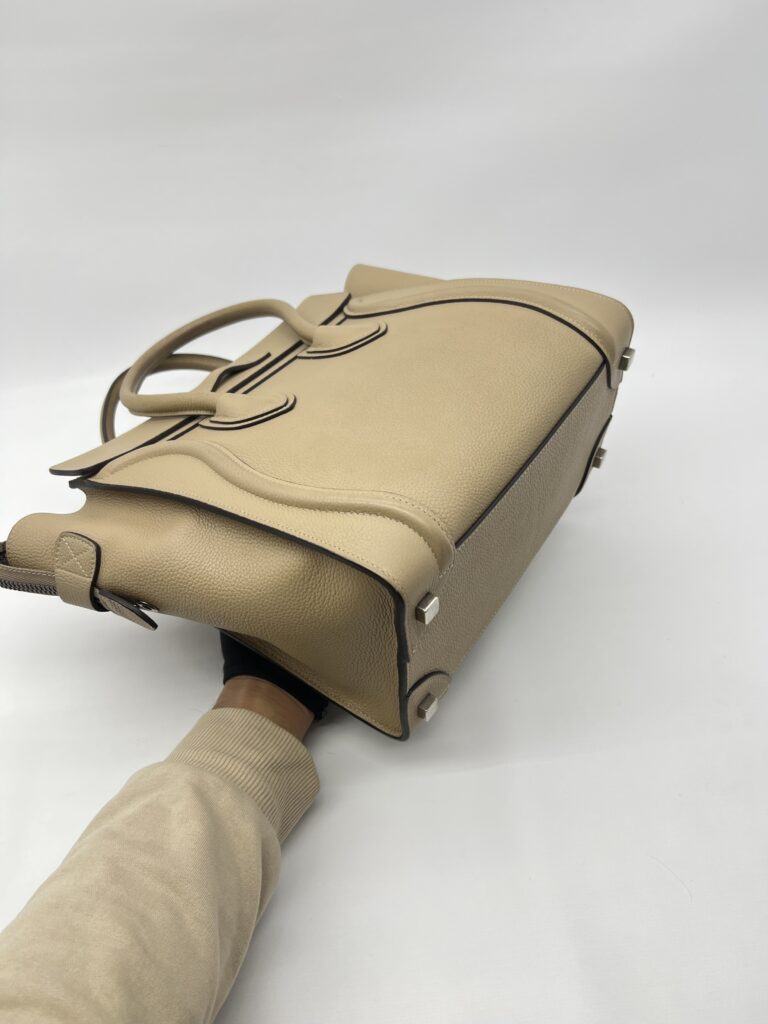 Celine Micro Luggage Taupe SHW