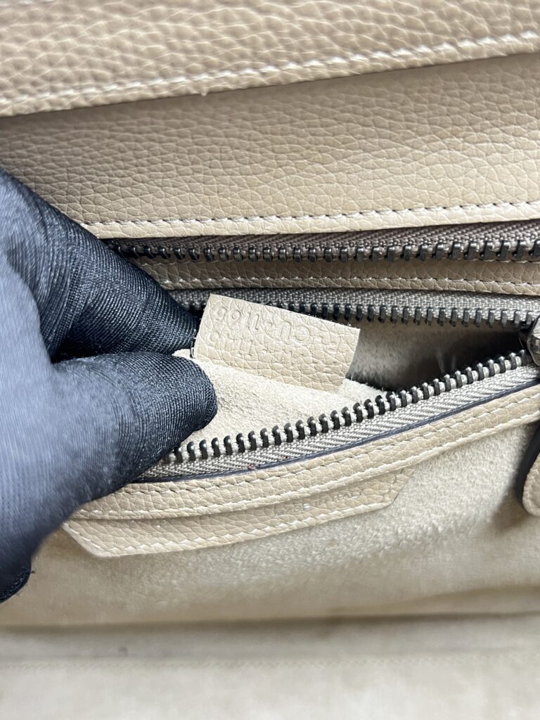 Celine Micro Luggage Taupe SHW