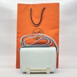 Hermes Geta Chevre Bleu Brume GHW
