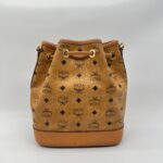 MCM Dessau Drawstring Visetos Canvas Cognac