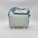 Hermes Geta Chevre Bleu Brume GHW