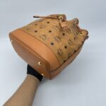 MCM Dessau Drawstring Visetos Canvas Cognac