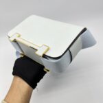 Hermes Geta Chevre Bleu Brume GHW