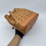 MCM Dessau Drawstring Visetos Canvas Cognac