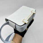 Hermes Geta Chevre Bleu Brume GHW