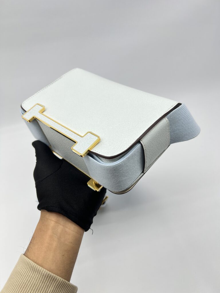 Hermes Geta Chevre Bleu Brume GHW
