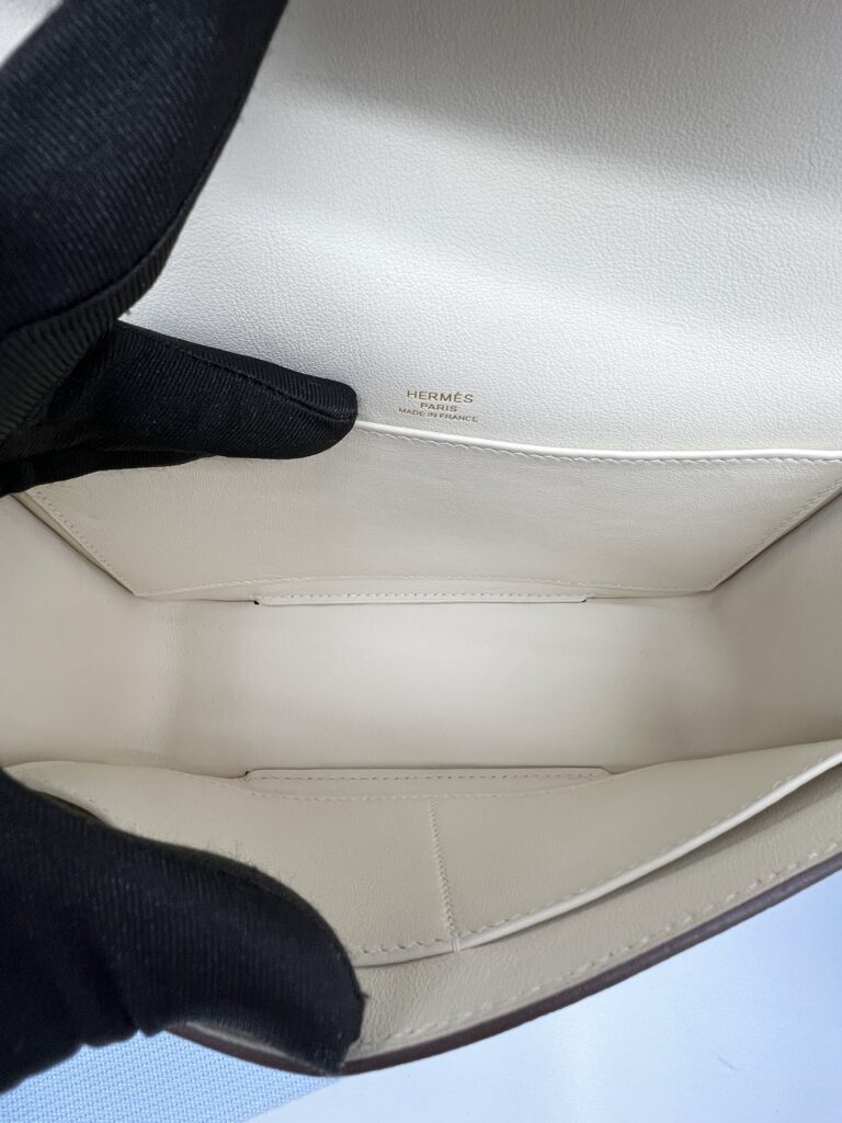 Hermes Geta Chevre Bleu Brume GHW