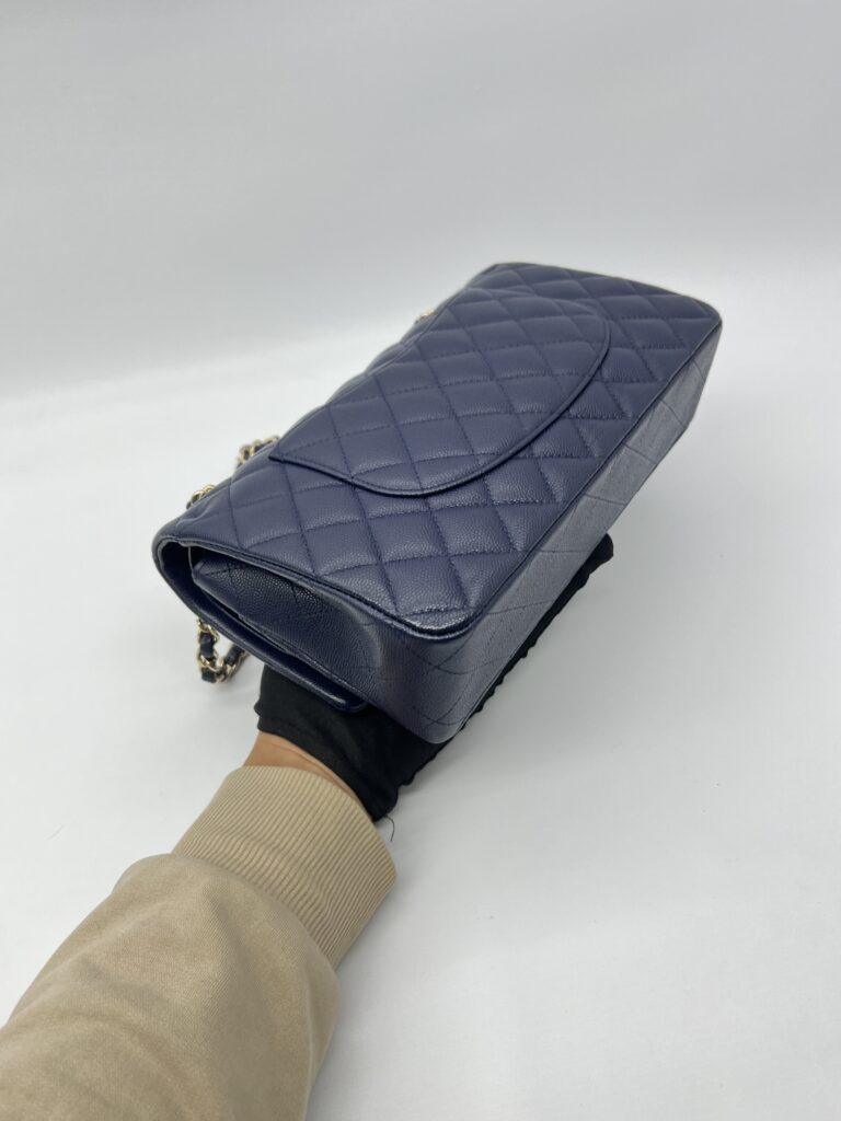 Chanel Classic Medium D.FLap Caviar Navy LGHW