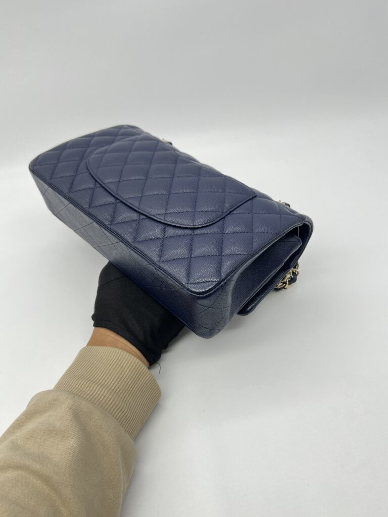 Chanel Classic Medium D.FLap Caviar Navy LGHW