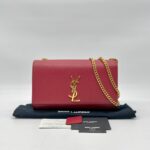 Saint Laurent Kate Medium Grained Red GHW