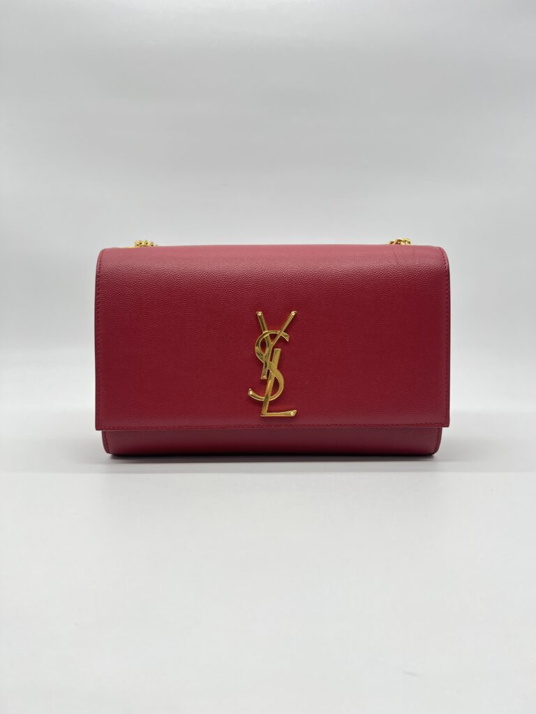 Saint Laurent Kate Medium Grained Red GHW