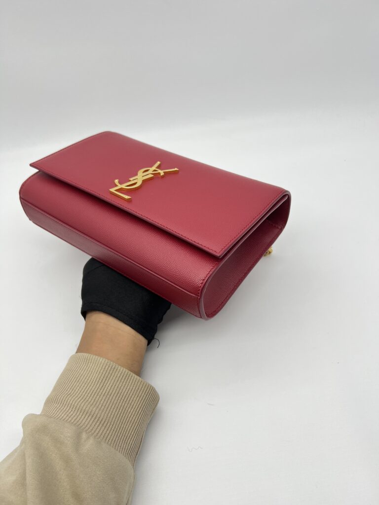 Saint Laurent Kate Medium Grained Red GHW