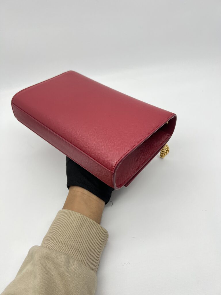 Saint Laurent Kate Medium Grained Red GHW
