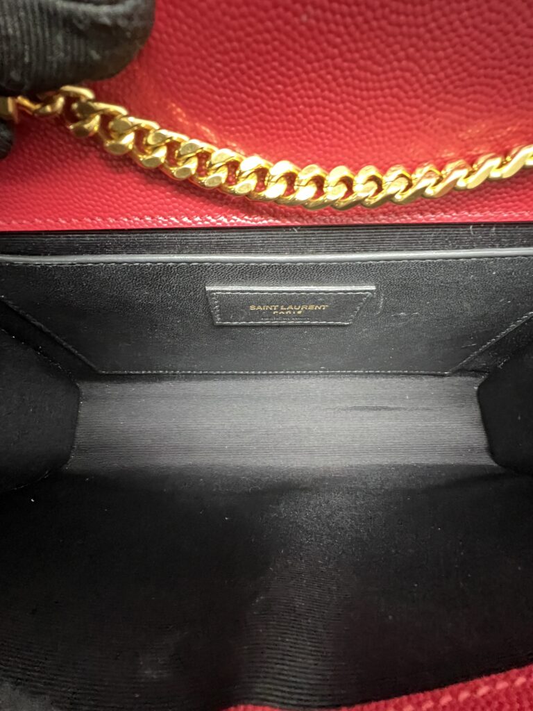 Saint Laurent Kate Medium Grained Red GHW
