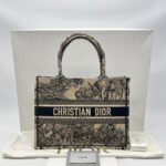 Dior Medium Book Tote Canvas Brown Toile De Jouy