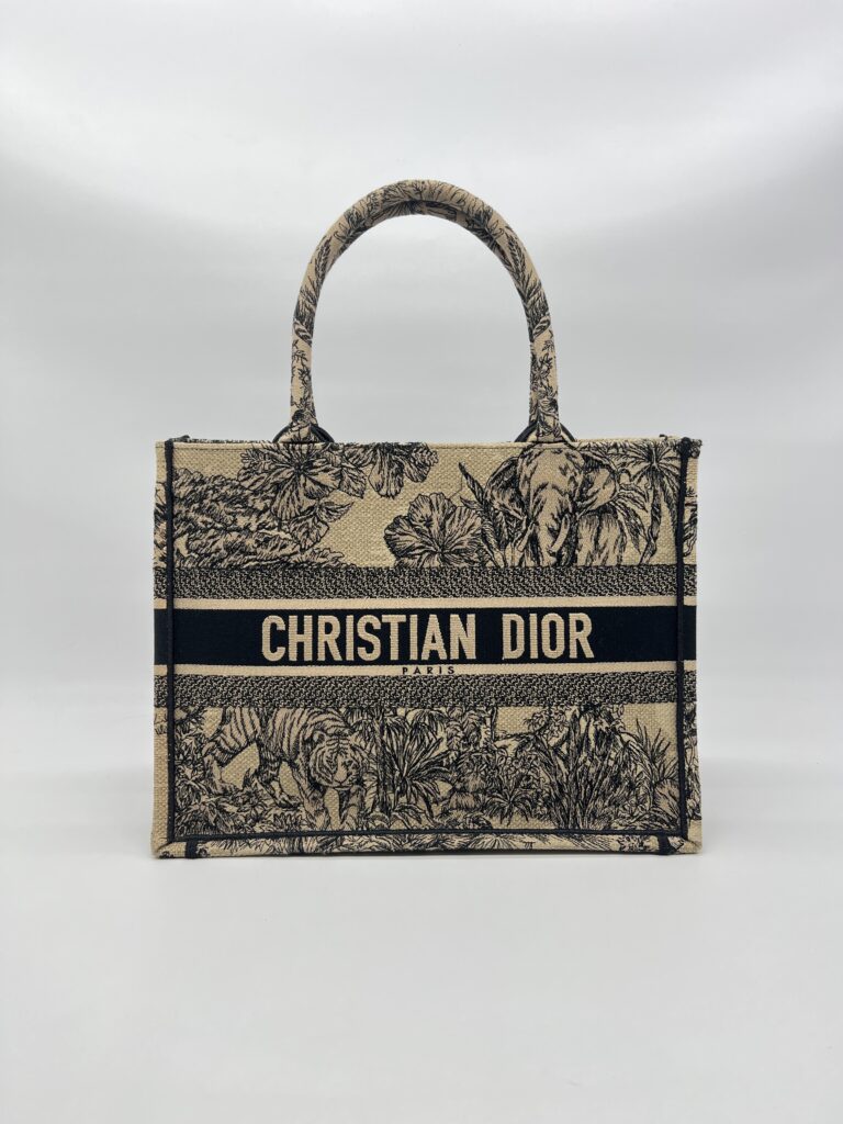 Dior Medium Book Tote Canvas Brown Toile De Jouy