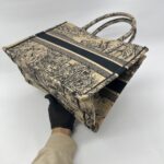 Dior Medium Book Tote Canvas Brown Toile De Jouy