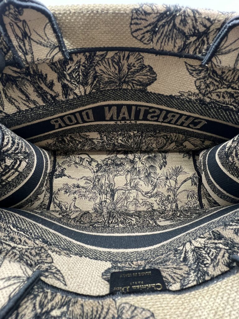 Dior Medium Book Tote Canvas Brown Toile De Jouy