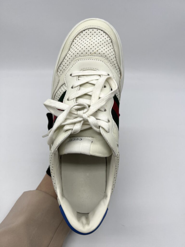 Gucci Ace Sneakers Chunky Perforated White Blue