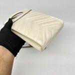 Gucci GG Marmont Slip Handle Matelasse White GHW