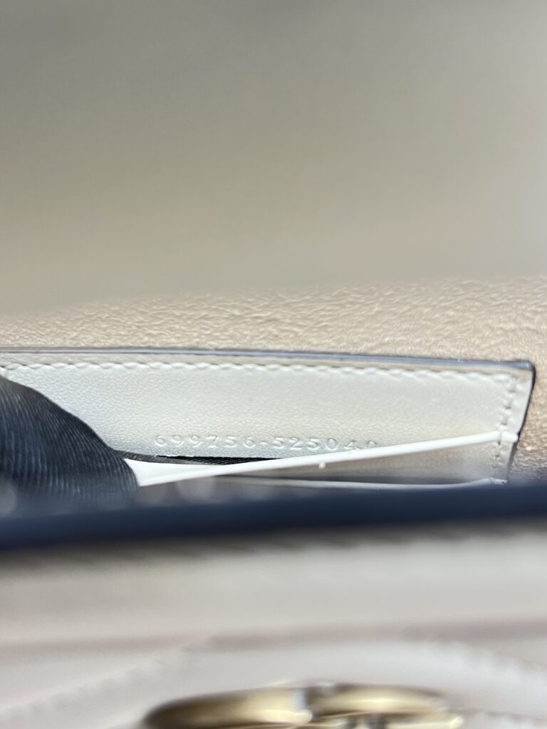 Gucci GG Marmont Slip Handle Matelasse White GHW