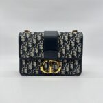 Dior Montaigne 30 Canvas Blue Oblique GHW