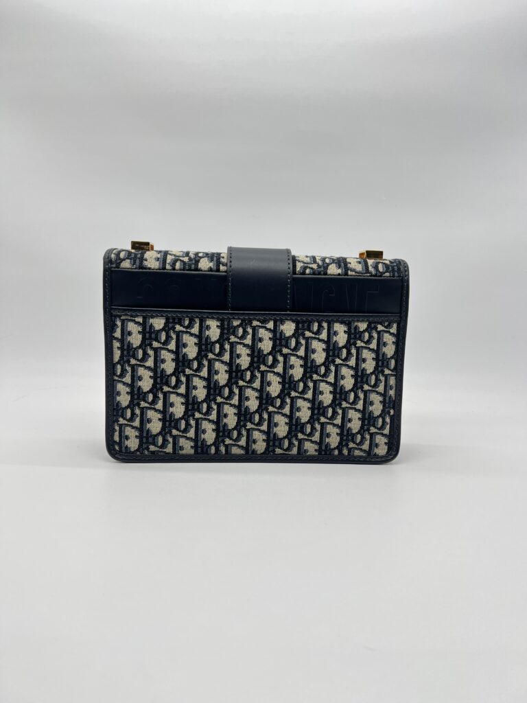 Dior Montaigne 30 Canvas Blue Oblique GHW