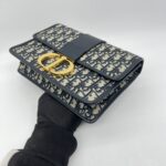 Dior Montaigne 30 Canvas Blue Oblique GHW