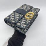 Dior Montaigne 30 Canvas Blue Oblique GHW