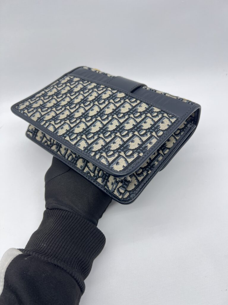 Dior Montaigne 30 Canvas Blue Oblique GHW