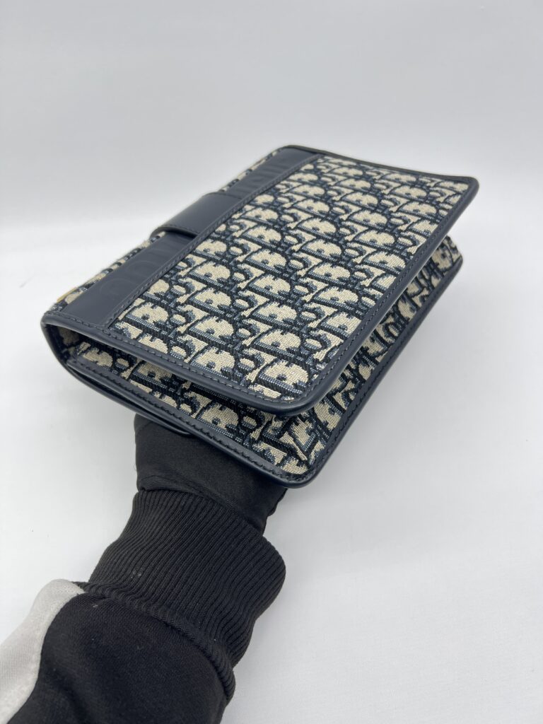 Dior Montaigne 30 Canvas Blue Oblique GHW