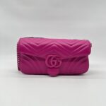 Gucci GG Marmont Shoulder All Fucshia