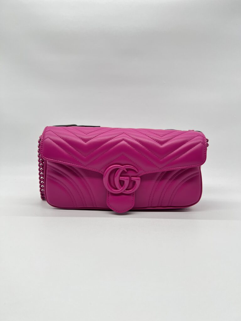Gucci GG Marmont Shoulder All Fucshia