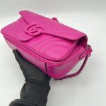Gucci GG Marmont Shoulder All Fucshia