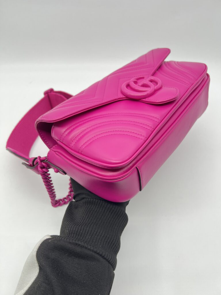 Gucci GG Marmont Shoulder All Fucshia