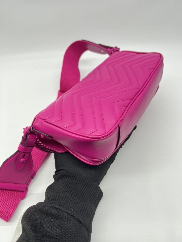 Gucci GG Marmont Shoulder All Fucshia