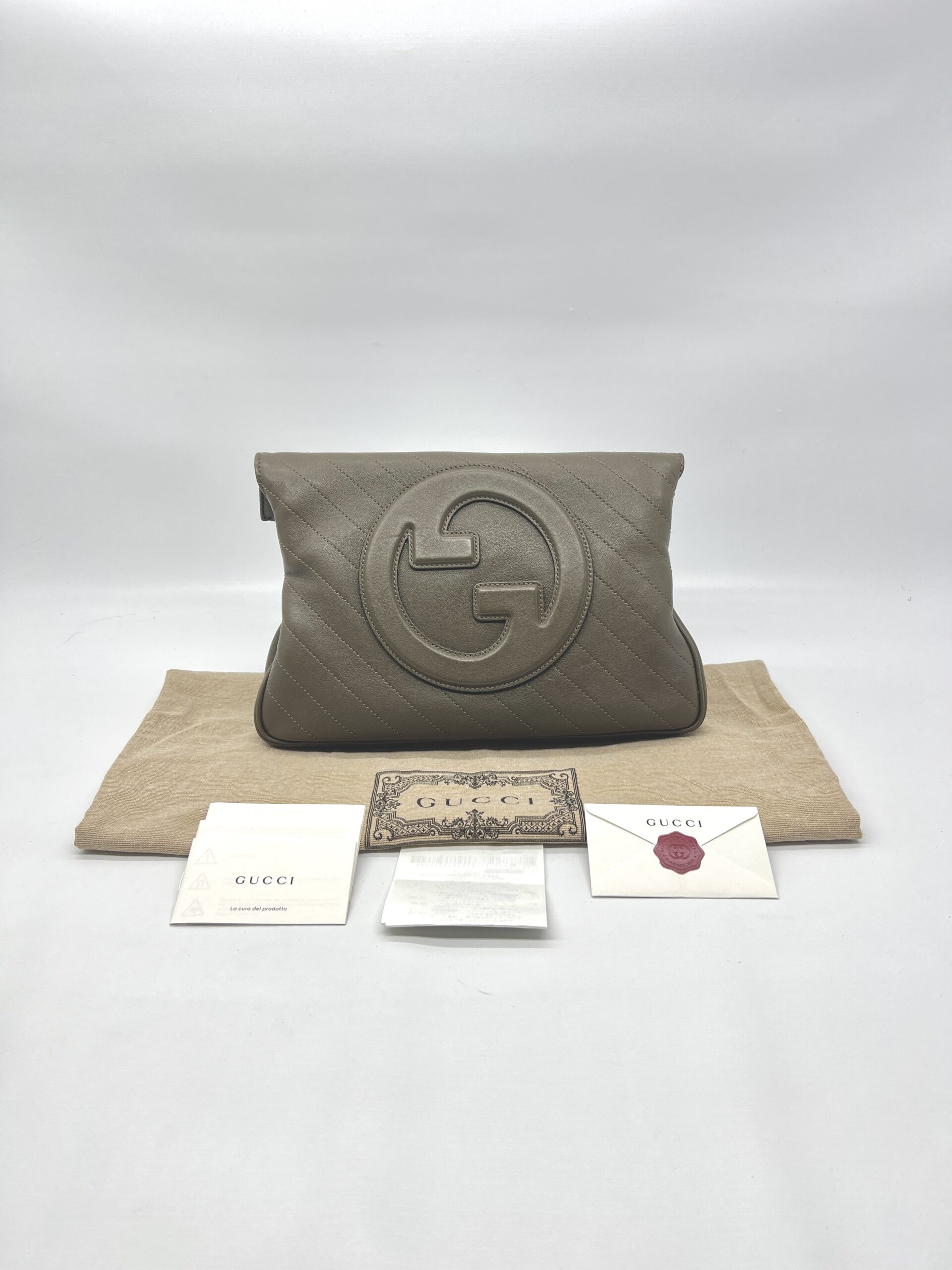 Gucci Blondie Tote Dark Olive SHW